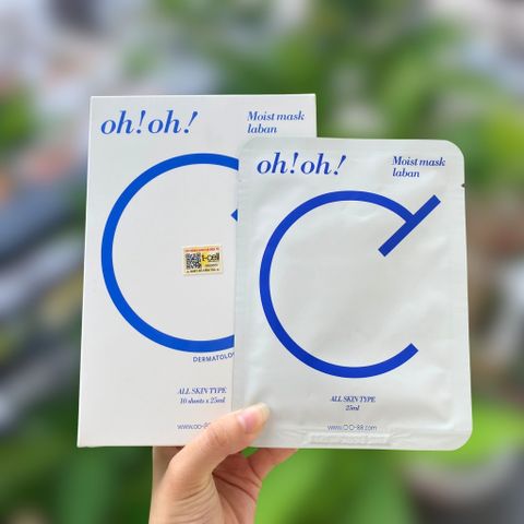 Mặt Nạ Giấy Oh! oh! Ceramide Giúp Phục Hồi & Làm Dịu Da Nhạy Cảm oh!oh! Moist mask : laban (25ml x 10 miếng)