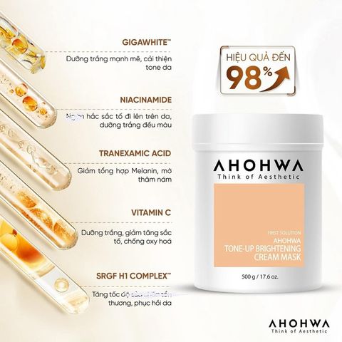Ủ Trắng Da AHOHWA Tone-Up Brightening Cream Mask 500g