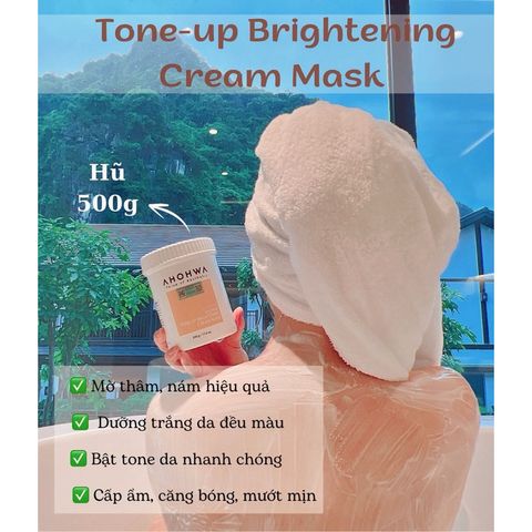 Ủ Trắng Da AHOHWA Tone-Up Brightening Cream Mask 500g