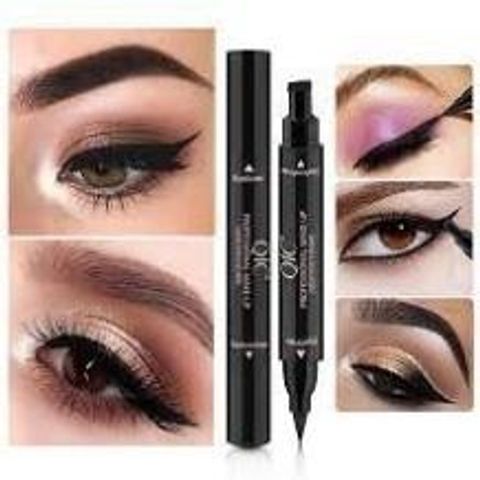 Bút kẻ mắt 2 đầu QIC - Mascara 2 đầu kẻ mắt SIÊU HOT QIC Chống Thấm Nước Lâu Trôi