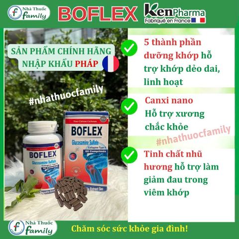 Viên Uống Dưỡng Khớp BOFLEX (Pháp) - Hỗ Trợ Giảm Đau Nhức, Tăng Cường Linh Hoạt Và Tái Tạo Sụn Khớp, 60 Viên