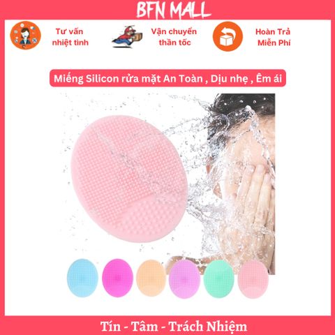 Miếng Silicon rửa mặt An Toàn , Dịu nhẹ , Êm ái