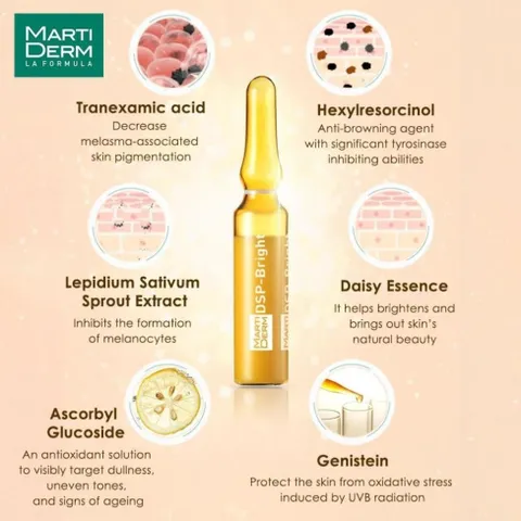 (Tách Lẻ) Tinh Chất MARTIDERM PIGZERO DSP BRIGHT Ampoule Dưỡng Sáng Đều Màu Da, Giảm Đốm Sắc Tố 2ml/ống