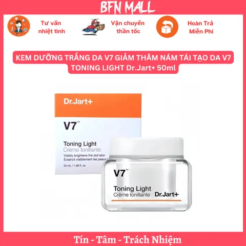 KEM DƯỠNG TRẮNG DA V7 GIẢM THÂM NÁM TÁI TẠO DA V7 TONING LIGHT Dr.Jart+ 50ml