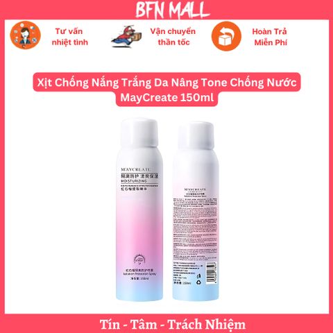 Xịt Chống Nắng Trắng Da Nâng Tone Chống Nước MayCreate 150ml
