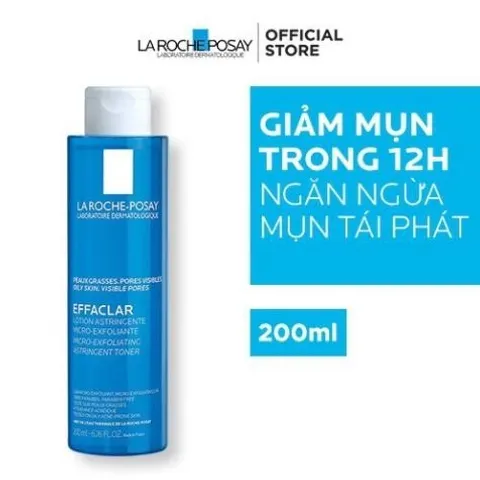 Toner La Roche Posay Nước cân bằng giàu khoáng dành cho da dầu mụn La Roche Posay 200ml