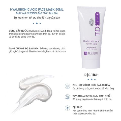 Mặt nạ HA cấp ẩm và phục hồi da Tegoder Hyaluronic Acid face mask 50ml [ Chính Hãng ]