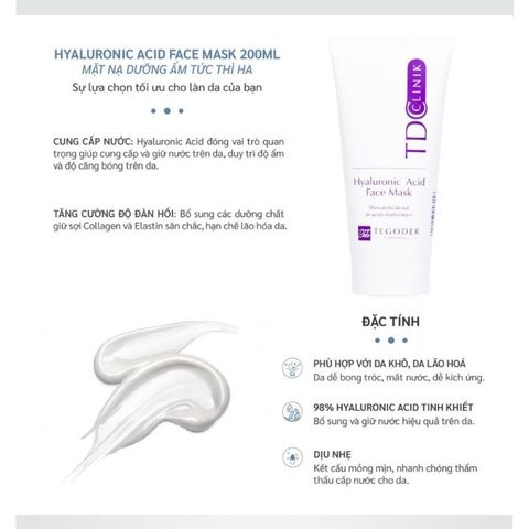 Mặt nạ HA cấp ẩm và phục hồi da Tegoder Hyaluronic Acid face mask 50ml [ Chính Hãng ]