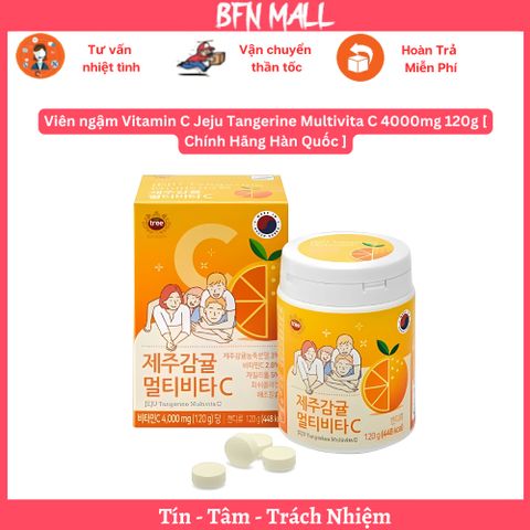 Viên ngậm Vitamin C Jeju Tangerine Multivita C 4000mg 120g [ Chính Hãng Hàn Quốc ]