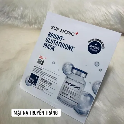 Combo 10 Miếng Mặt Nạ Dưỡng Trắng Da Cấp ẩm Surmedic/Sur.medic Bright Glutathione Mask (30g x 10)