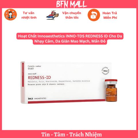 Hoạt Chất Innoaesthetics INNO-TDS REDNESS ID Cho Da Nhạy Cảm, Da Giãn Mao Mạch, Mẩn Đỏ