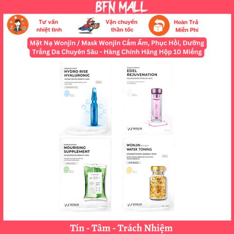 Mặt Nạ Wonjin / Mask Wonjin Cấm Ẩm, Phục Hồi, Dưỡng Trắng Da Chuyên Sâu - Hàng Chính Hãng Hộp 10 Miếng