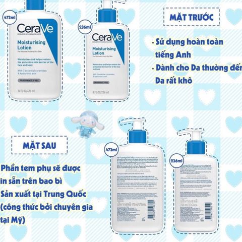 (Fullbox) Sữa rửa mặt CERAVE Foaming Facial Cleanser/Hydrating Facial Cleanser