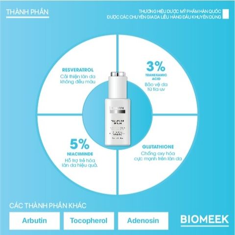 Tinh chất Tranexide Biomeek Serum hỗ trợ dưỡng sáng, mờ thâm 30ml