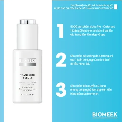 Tinh chất Tranexide Biomeek Serum hỗ trợ dưỡng sáng, mờ thâm 30ml