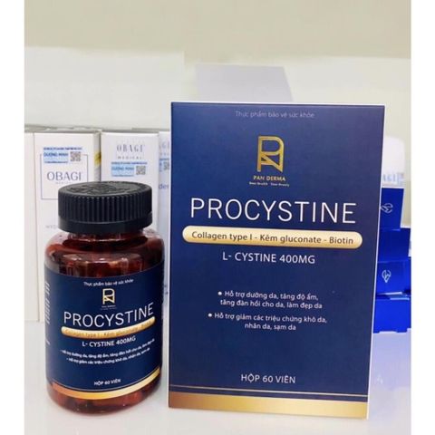 Procystine Viên uống giảm mụn trắng da đẹp tóc Procystine 60 viên Mẫu mới