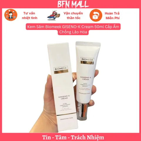 Kem Sâm Biomeek GISENO-K Cream 50ml Cấp Ẩm Chống Lão Hóa