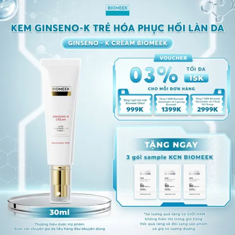 Kem Sâm Biomeek GISENO-K Cream 50ml Cấp Ẩm Chống Lão Hóa