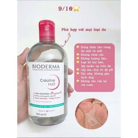 Nước tẩy trang Bioderma H20 dành cho da dầu Sebium, da nhạy cảm Sensibio 100ml , 500ml