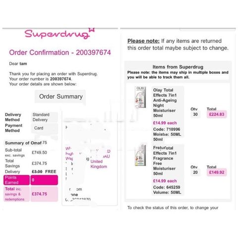 Kem dưỡng Olay UK 7 in 1 Total Effect Dưỡng trắng ngừa lão hóa Ngày & Đêm 50ml
