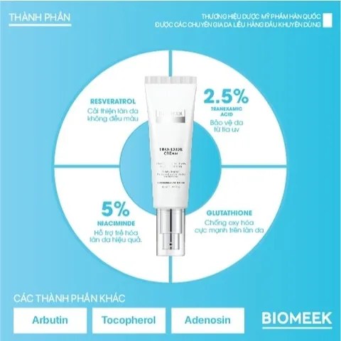 Kem dưỡng Tranexide Biomeek Cream dưỡng sáng, mờ thâm 50ml