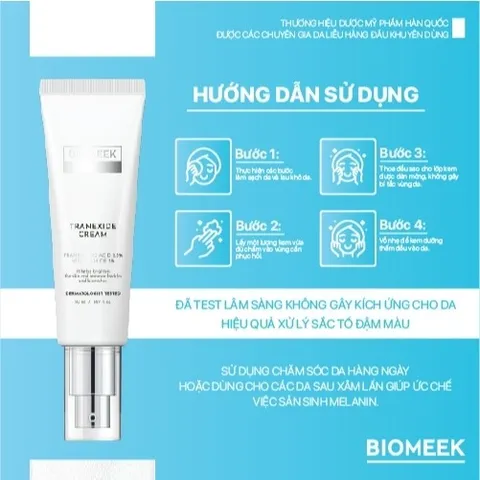 Kem dưỡng Tranexide Biomeek Cream dưỡng sáng, mờ thâm 50ml