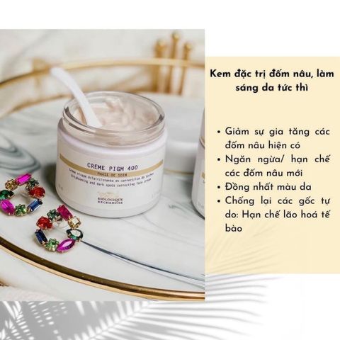 Creme Pigm400 Br 4ml Kem Dưỡng Mờ Nám ,Tàn Nhang, Đốm Nâu & Làm Sáng Da Creme PIGM 400 Biologique Recherche