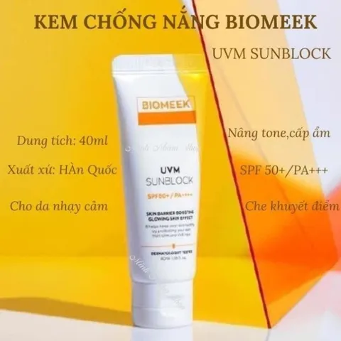 Kem Chống Nắng Biomeek huyết tế bào UVM Suncream Và UVM Multi Active Suncream 40ml
