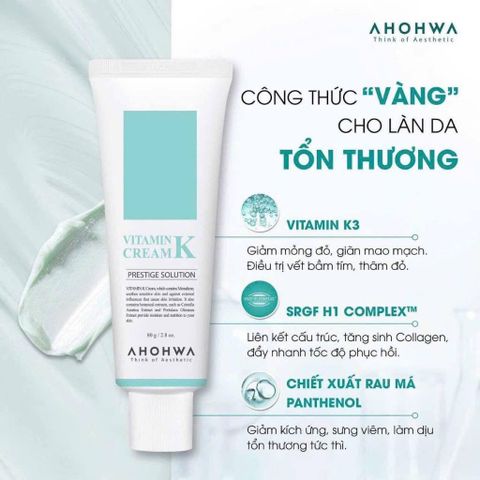 Kem Dưỡng Phục Hồi Ahohwa Vitamin K Cream Sample 3G - Phục Hồi Làm Dịu Da Giãn Mao Mạch