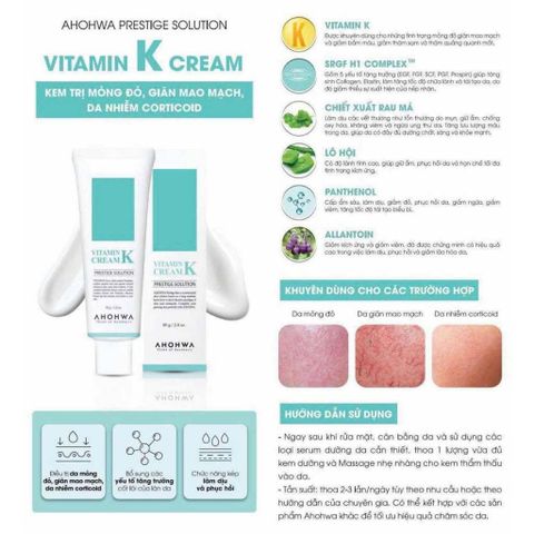 Kem Dưỡng Phục Hồi Ahohwa Vitamin K Cream Sample 3G - Phục Hồi Làm Dịu Da Giãn Mao Mạch