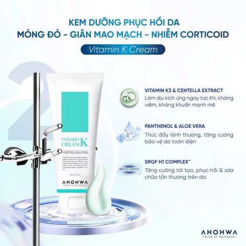Kem Dưỡng Phục Hồi Ahohwa Vitamin K Cream Sample 3G - Phục Hồi Làm Dịu Da Giãn Mao Mạch
