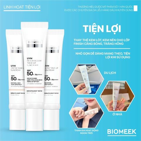 Kem chống nắng Biomeek UVM Suncream SPF 50 PA+++ 30ml