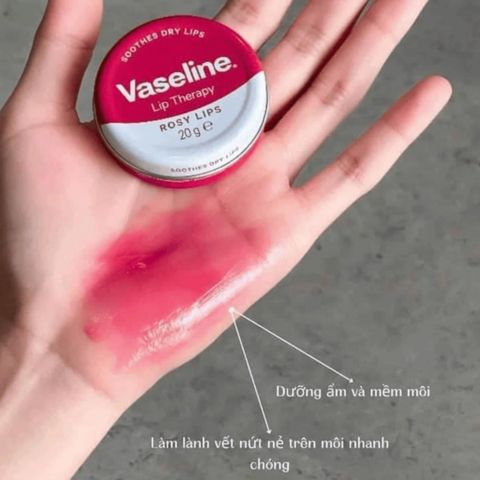 Sáp Dưỡng Môi Vaseline Rosy Lip 20g Dưỡng Ẩm Chống Khô Môi
