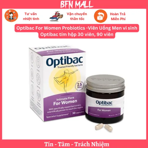 Optibac For Women Probiotics -Viên Uống Men vi sinh Optibac tím hộp 30 viên, 90 viên
