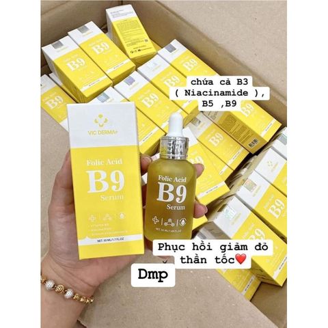 Serum B5, Niacin B3, Ha, B9 Vic Derma 50ml Cấp Ẩm Phục Hồi Làm Dịu Da Chuyên Sâu