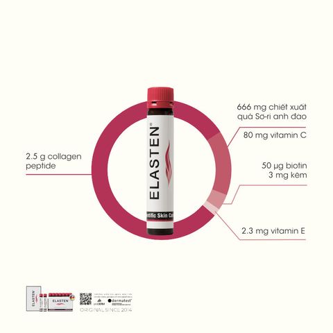 Collagen Elasten Hộp 28 ống x 25ml Chống Lão Hoá Giúp Da Căng Mịn Trắng Sáng