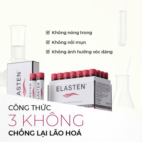 Collagen Elasten Hộp 28 ống x 25ml Chống Lão Hoá Giúp Da Căng Mịn Trắng Sáng