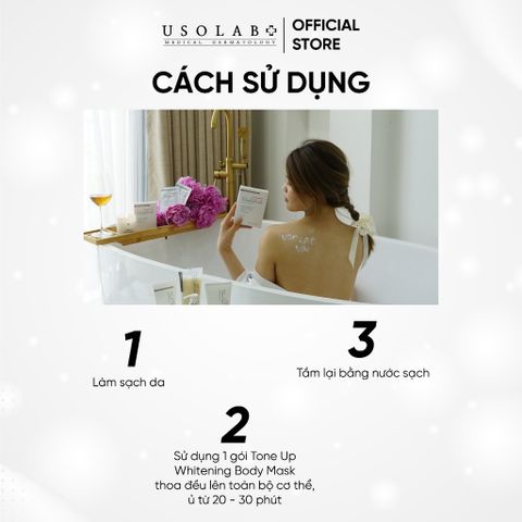 Ủ Kích Trắng Usolab Bio Tone Up Whitening body mask (20g x 5 gói)