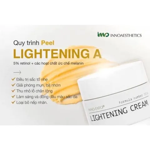 Kem peel Vitamin A 5% Innoaesthetics Inno LIGHTENING Tái Tạo Đều Màu Da Giảm Thâm Mụn