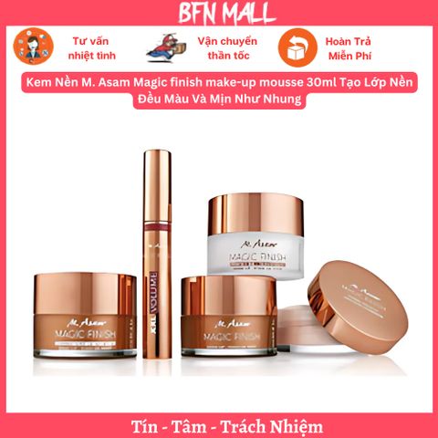 Kem Nền M. Asam Magic finish make-up mousse 30ml Tạo Lớp Nền Đều Màu Và Mịn Như Nhung