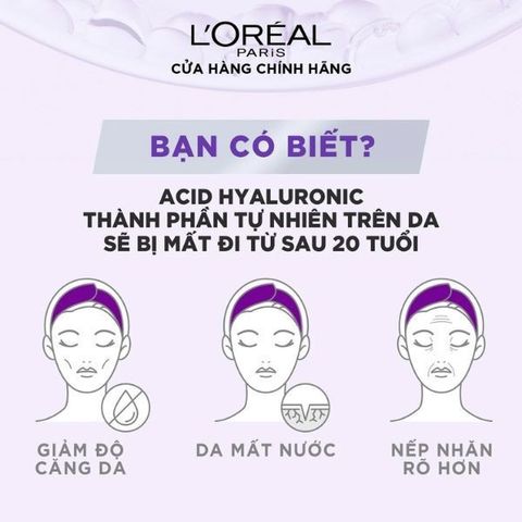 Nước Tẩy Trang Loreal Revitalift Hyaluronic Acid Micellar Water Căng Mịn Da 95ml