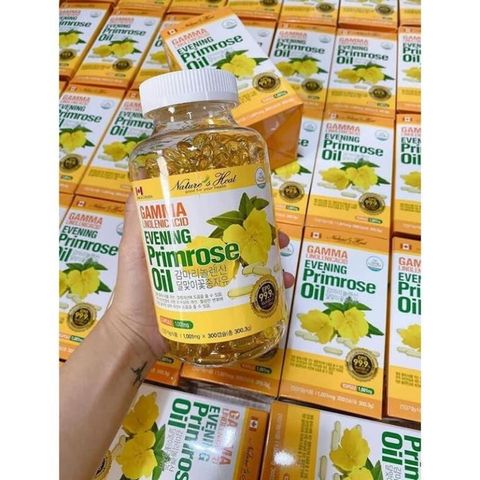 Tinh Dầu Hoa Anh Thảo Hàn Quốc Gamma Linolenic Acid Evening Primrose Oil Hàng Cao Cấp Mẫu Mới 300 viên