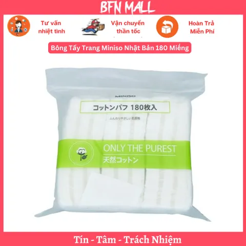Bông Tẩy Trang Miniso Nhật Bản 180 Miếng 357916
