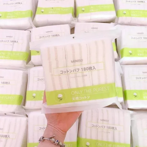 Bông Tẩy Trang Miniso Nhật Bản 180 Miếng 357916