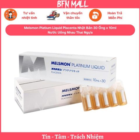 Melsmon Platium Liquid Placenta Nhật Bản 30 Ống x 10ml - Nước Uống Nhau Thai Ngựa