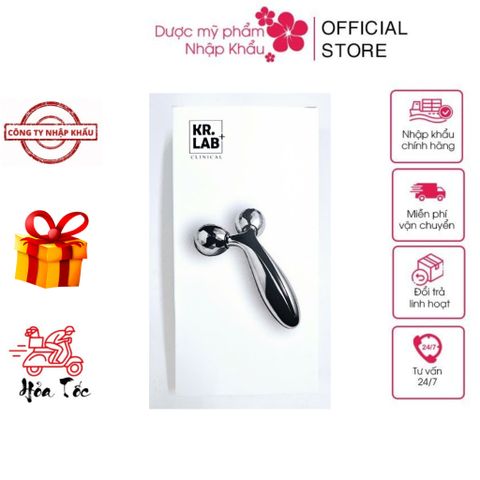 Thanh Lăn Nâng Cơ Kr.Lab Cây Lăn Massage Mặt 3D Bằng Inox Đầu Xoay 360 Độ Massage Toàn Thân