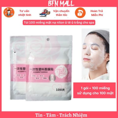 Túi 100 miếng mặt nạ nilon ủ tê ủ trắng cho spa