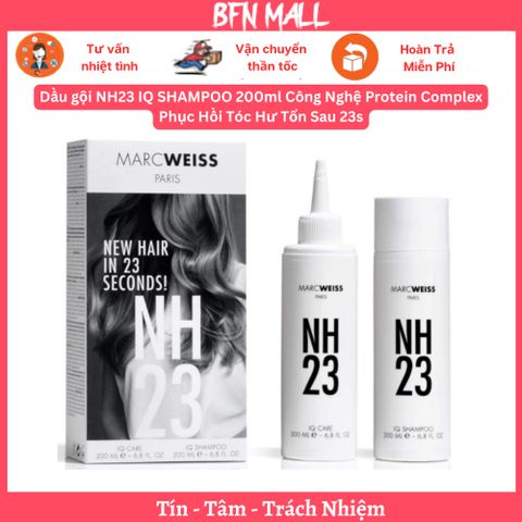 Dầu gội NH23 IQ SHAMPOO 200ml Công Nghệ Protein Complex Phục Hồi Tóc Hư Tổn Sau 23s