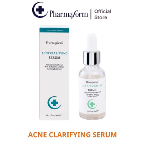 Serum PHARMAFORM Acne Clarifying 30ml Giảm Mụn Kiềm Dầu Se Khít Lỗ Chân Lông