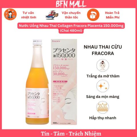 Nước Uống Nhau Thai Collagen Fracora Placenta 150.000mg (Chai 480ml)